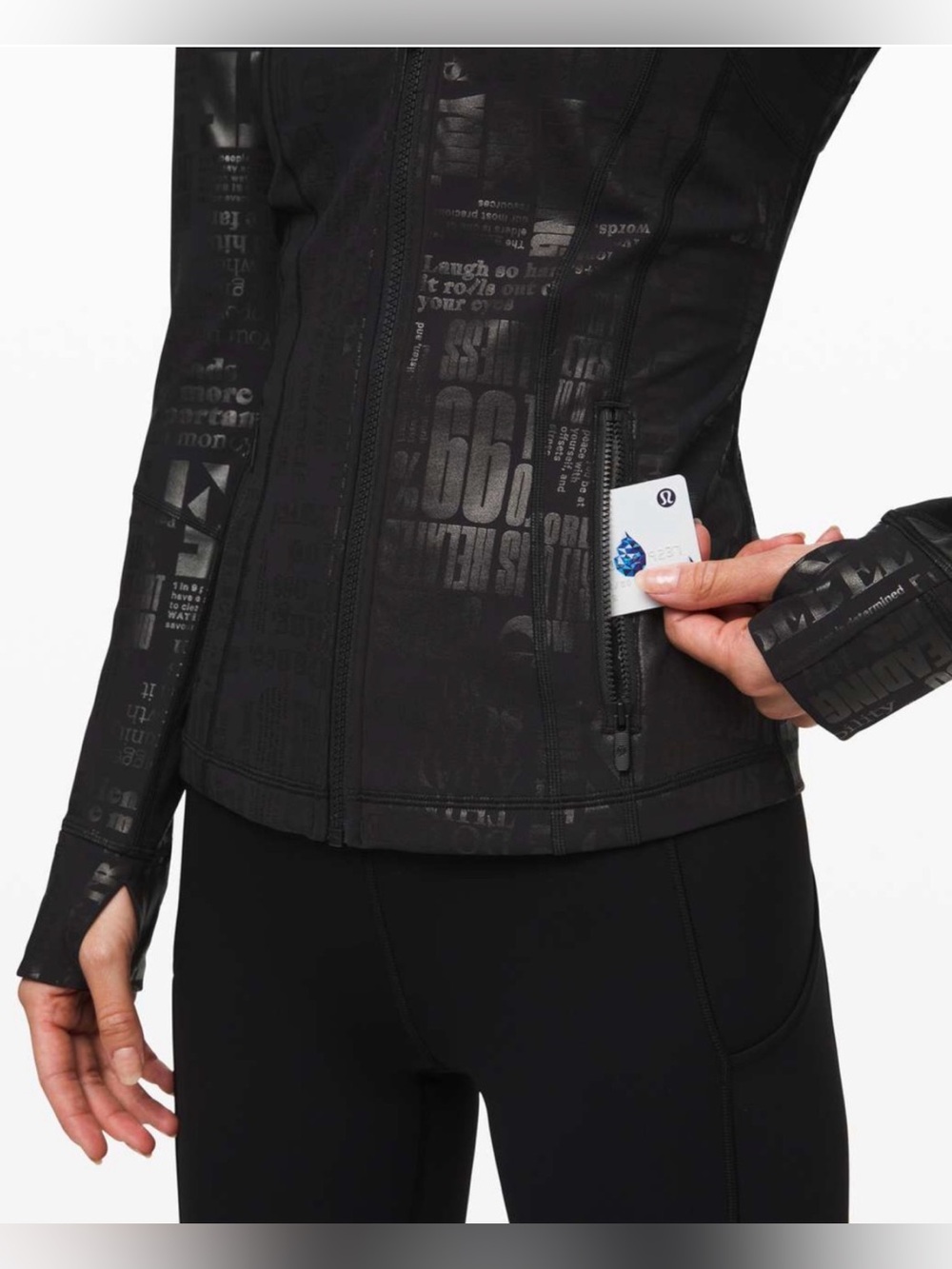 NWOT Lululemon Define Jacket *Manifesto
20YR Manifesto Foil Black Black W4BK4S - Picture 4 of 6